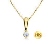 14K Gold Necklace 14KY-SPE-3426 (MOQ 10 pcs)